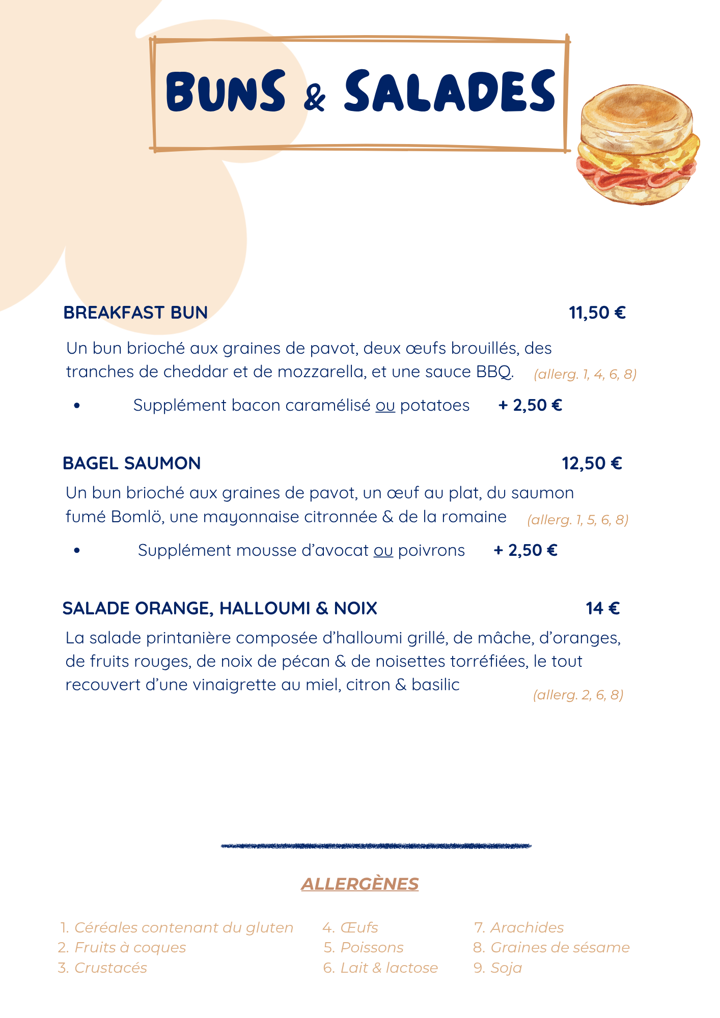 Carte — Buns & Salades